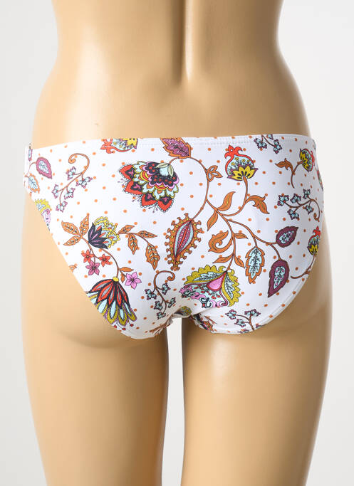 Bas de maillot de bain imprimé fantaisie culotte blanc LPB femme