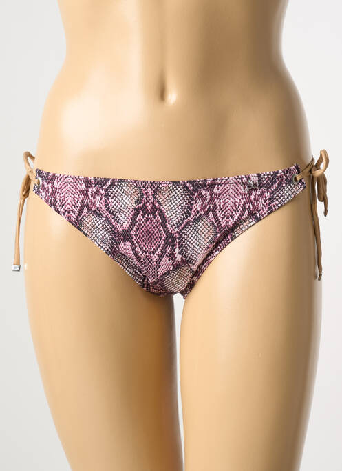 Bas de maillot de bain imprimé fantaisie bikini violet LPB femme