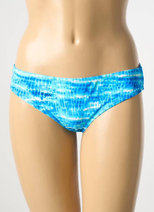 Bas de maillot de bain imprimé fantaisie culotte bleu DEIDAD femme