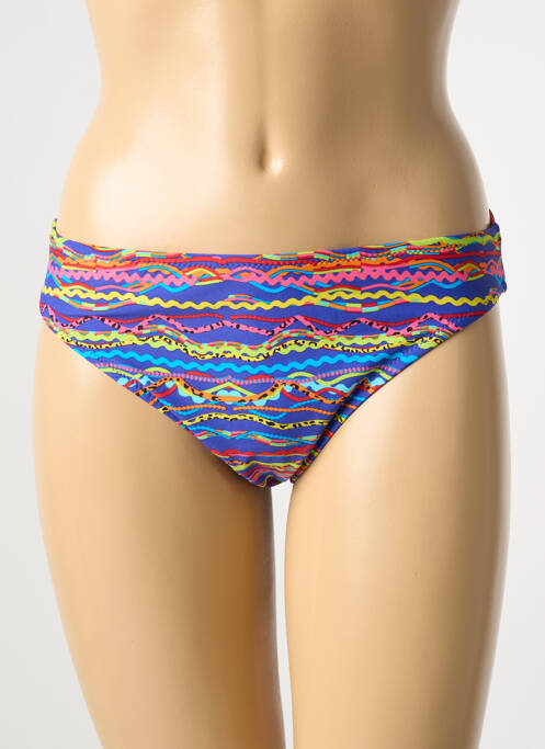 Bas de maillot de bain imprimé fantaisie culotte bleu DEIDAD femme