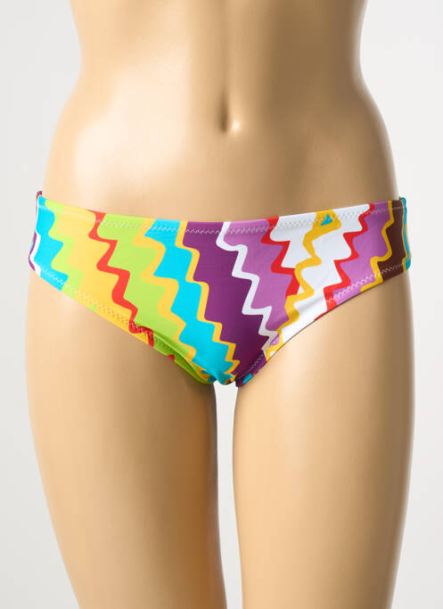 Bas de maillot de bain imprimé fantaisie culotte violet DEIDAD femme