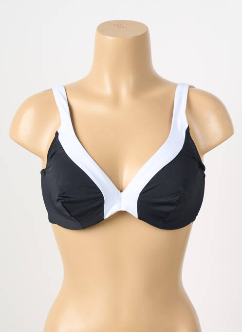 Haut de maillot de bain bretelles élastiquées ajustables noir DEIDAD femme