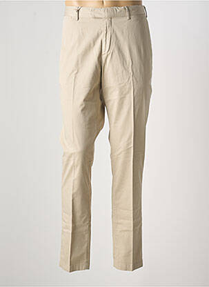 Pantalon chino fermeture zippée sous rabat avec crochet taille normale beige DEVORE homme