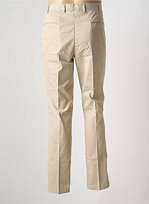Pantalon chino fermeture zippée sous rabat avec crochet taille normale beige DEVORE homme