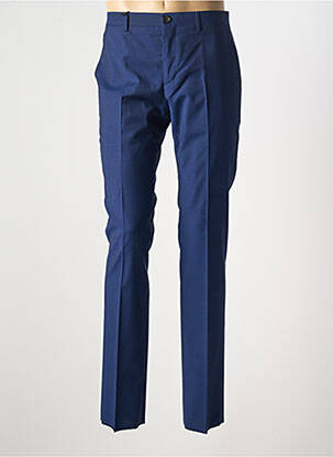 Pantalon chino fermeture zippée sous rabat avec crochet taille haute bleu PAUL SMITH homme