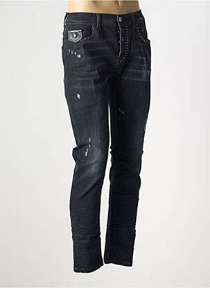 Jeans skinny broderie rivets taille normale noir FRANKIE MORELLO homme
