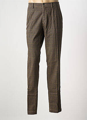 Pantalon chino imprimé imprimé prince de galle taille normale marron MASON'S homme