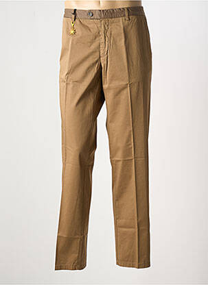 Pantalon chino stretch taille normale marron MANUEL RITZ homme