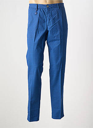 Pantalon chino imprimé imprimé prince de galle taille normale bleu MANUEL RITZ homme