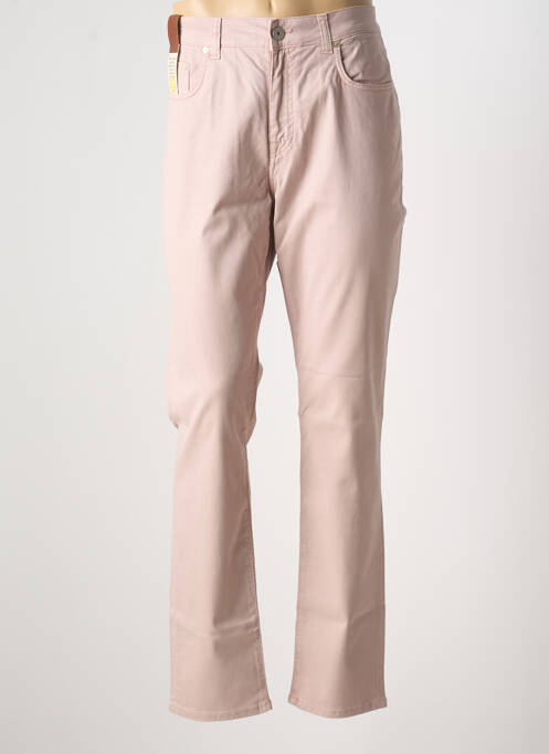 Pantalon flare fermeture zippée sous rabat boutonné taille normale rose DEVORE homme