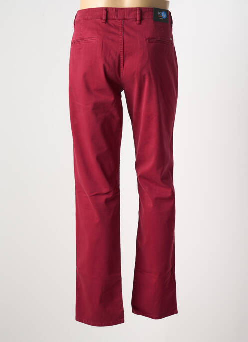 Pantalon chino tissage popeline taille normale rouge HUGO BOSS homme