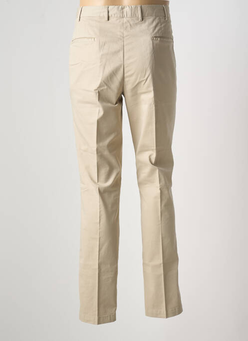 Pantalon chino fermeture zippée sous rabat avec crochet taille normale beige DEVORE homme
