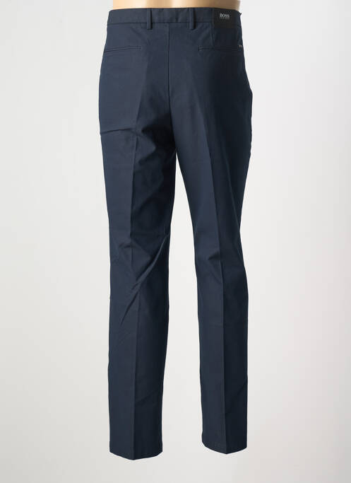 Pantalon chino fermeture zippée sous rabat avec crochet taille normale bleu HUGO BOSS homme