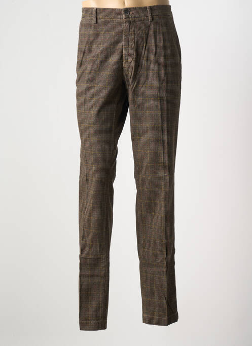 Pantalon chino imprimé imprimé prince de galle taille normale marron MASON'S homme