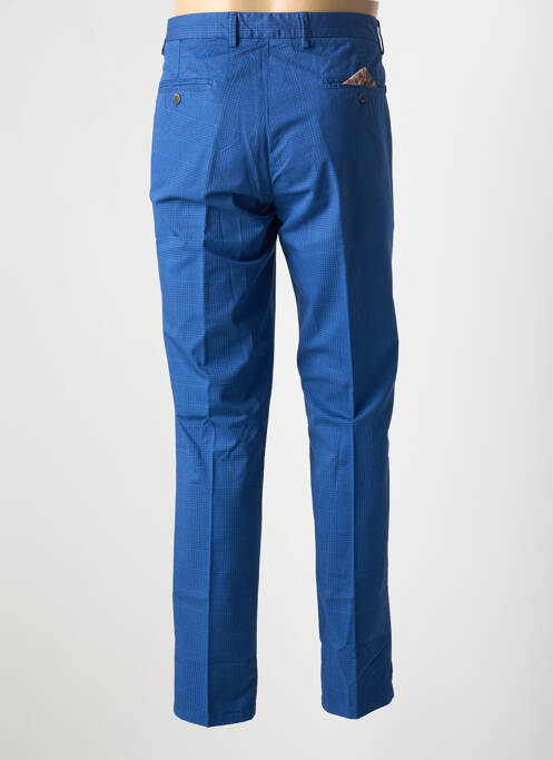 Pantalon chino imprimé imprimé prince de galle taille normale bleu MANUEL RITZ homme