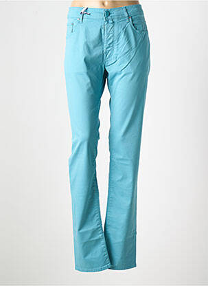 Pantalon droit stretch taille normale bleu JACOB COHEN femme
