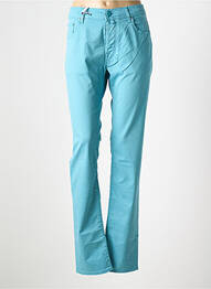 Pantalon droit stretch taille normale bleu JACOB COHEN femme