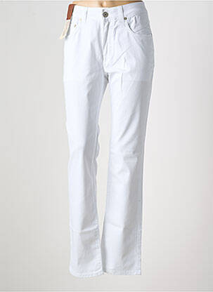 Pantalon droit stretch taille normale blanc DEVORE femme