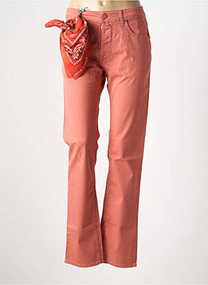 Pantalon droit stretch taille normale orange JACOB COHEN femme