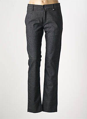 Pantalon chino fermeture zippée sous rabat boutonné taille normale noir KARL LAGERFELD femme