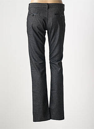 Pantalon chino fermeture zippée sous rabat boutonné taille normale noir KARL LAGERFELD femme