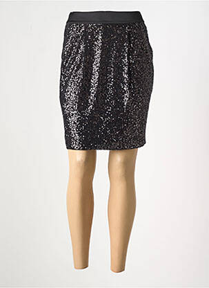 Jupe mi-longue stretch noir HUGO BOSS femme