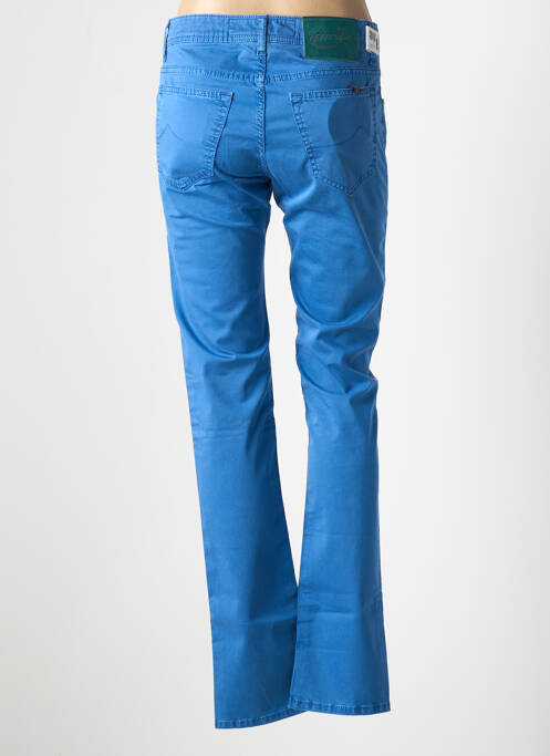 Pantalon droit stretch taille normale bleu JACOB COHEN femme
