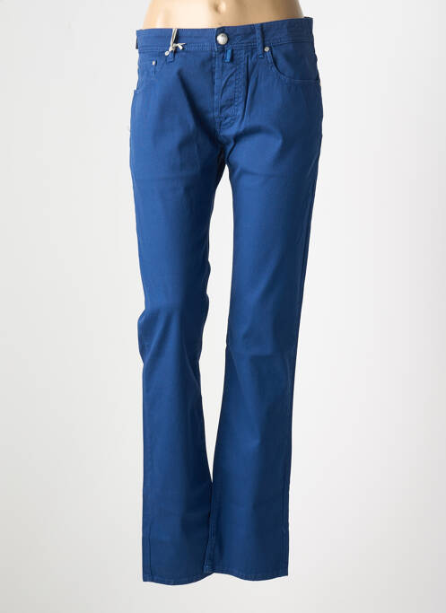 Pantalon droit stretch taille normale bleu JACOB COHEN femme