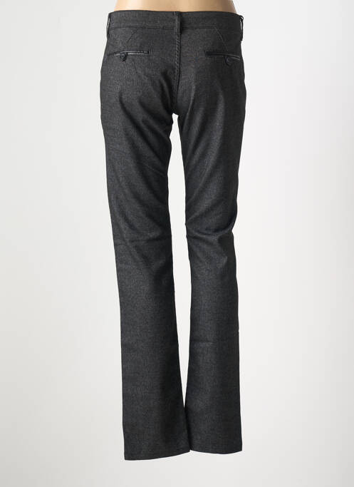 Pantalon chino fermeture zippée sous rabat boutonné taille normale noir KARL LAGERFELD femme