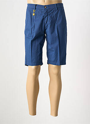 Bermuda stretch taille normale bleu MANUEL RITZ homme