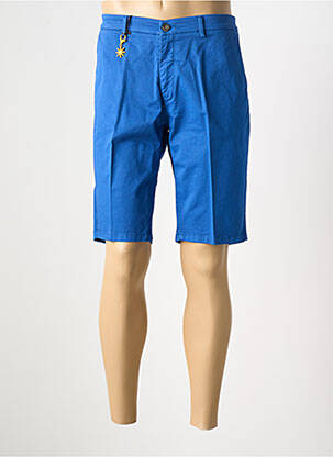 Bermuda stretch taille normale bleu MANUEL RITZ homme