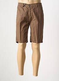 Bermuda stretch taille normale marron MANUEL RITZ homme