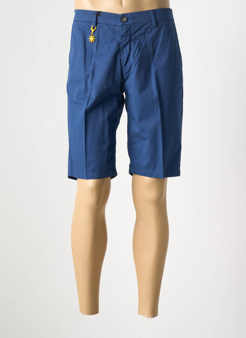 Bermuda stretch taille normale bleu MANUEL RITZ homme