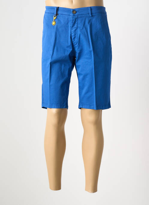 Bermuda stretch taille normale bleu MANUEL RITZ homme