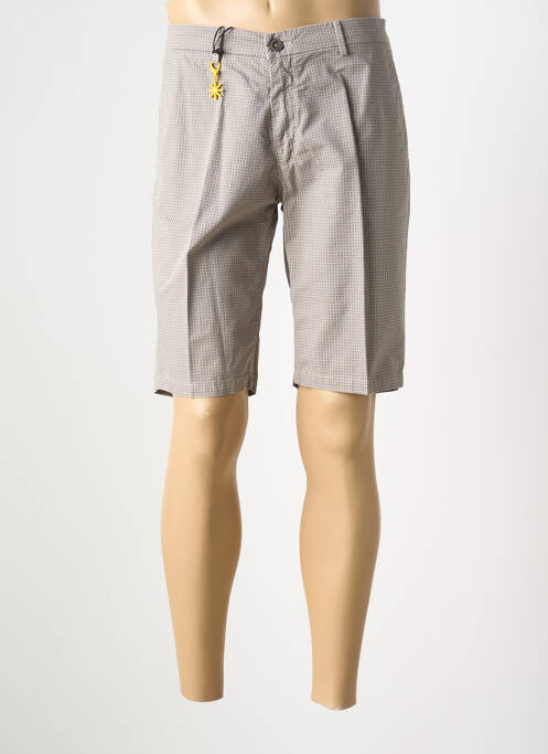 Bermuda stretch taille normale beige MANUEL RITZ homme