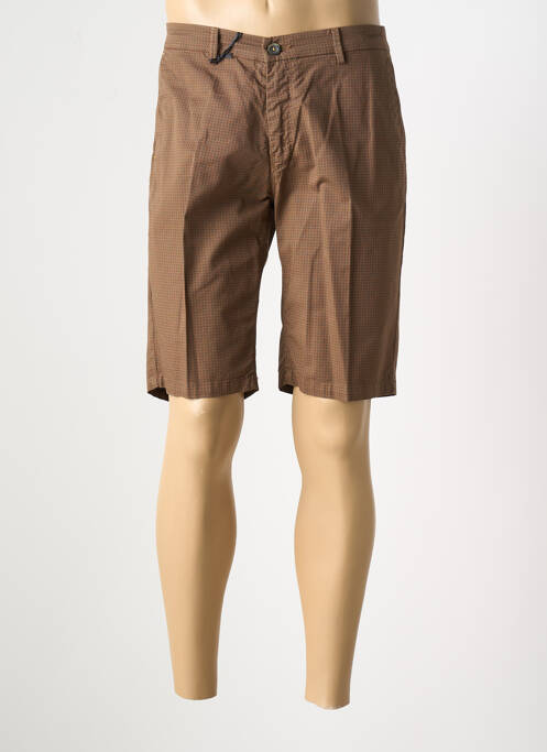 Bermuda stretch taille normale marron MANUEL RITZ homme