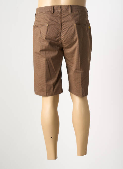 Bermuda stretch taille normale marron MANUEL RITZ homme