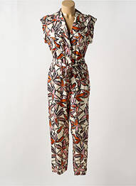 Combi-pantalon fermeture boutonnée sur le devant manches courtes marron HUGO BOSS femme