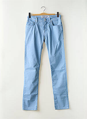 Pantalon slim stretch taille normale bleu JACOB COHEN homme
