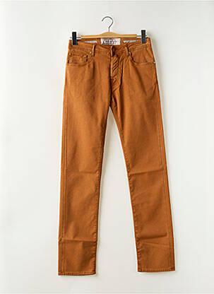 Pantalon slim stretch taille normale marron JACOB COHEN homme