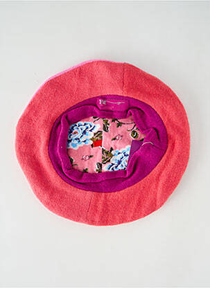 Chapeau forme béret rose FIL DE JOUR femme