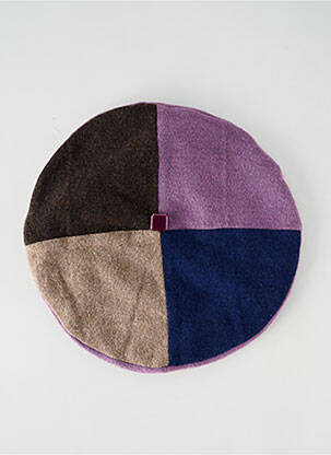 Chapeau forme béret violet FIL DE JOUR femme