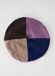 Chapeau forme béret violet FIL DE JOUR femme