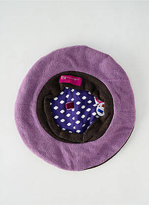 Chapeau forme béret violet FIL DE JOUR femme