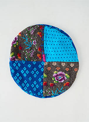 Chapeau forme béret bleu FIL DE JOUR femme