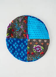 Chapeau forme béret bleu FIL DE JOUR femme
