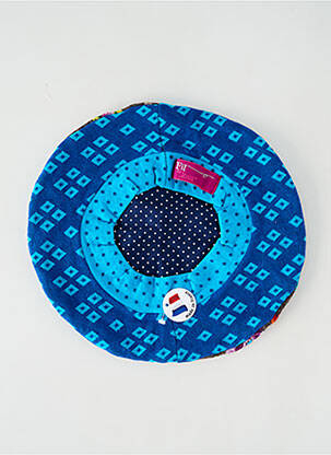Chapeau forme béret bleu FIL DE JOUR femme