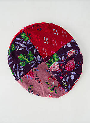 Chapeau forme béret rouge FIL DE JOUR femme