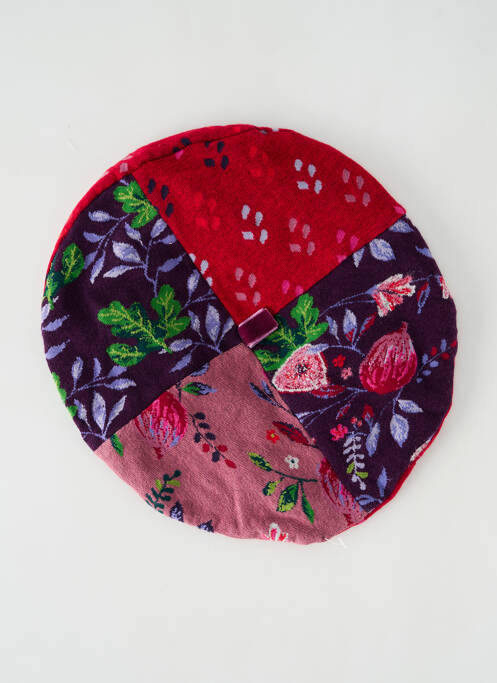 Chapeau imprimé fantaisie rouge FIL DE JOUR femme
