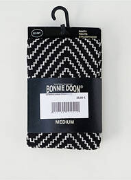 Collants imprimé fantaisie noir BONNIE DOON femme